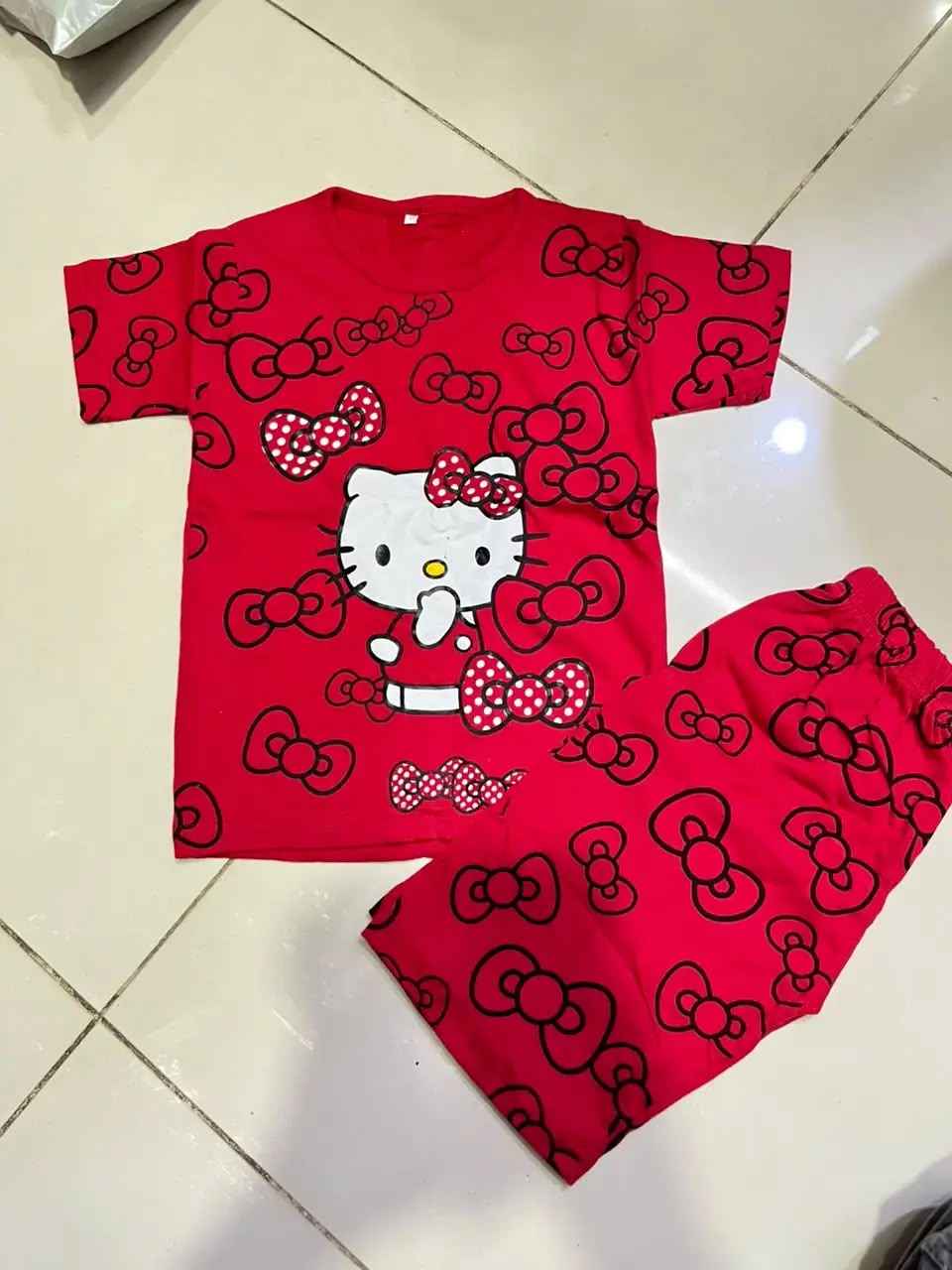 Hello Kitty Pajama Flatlay