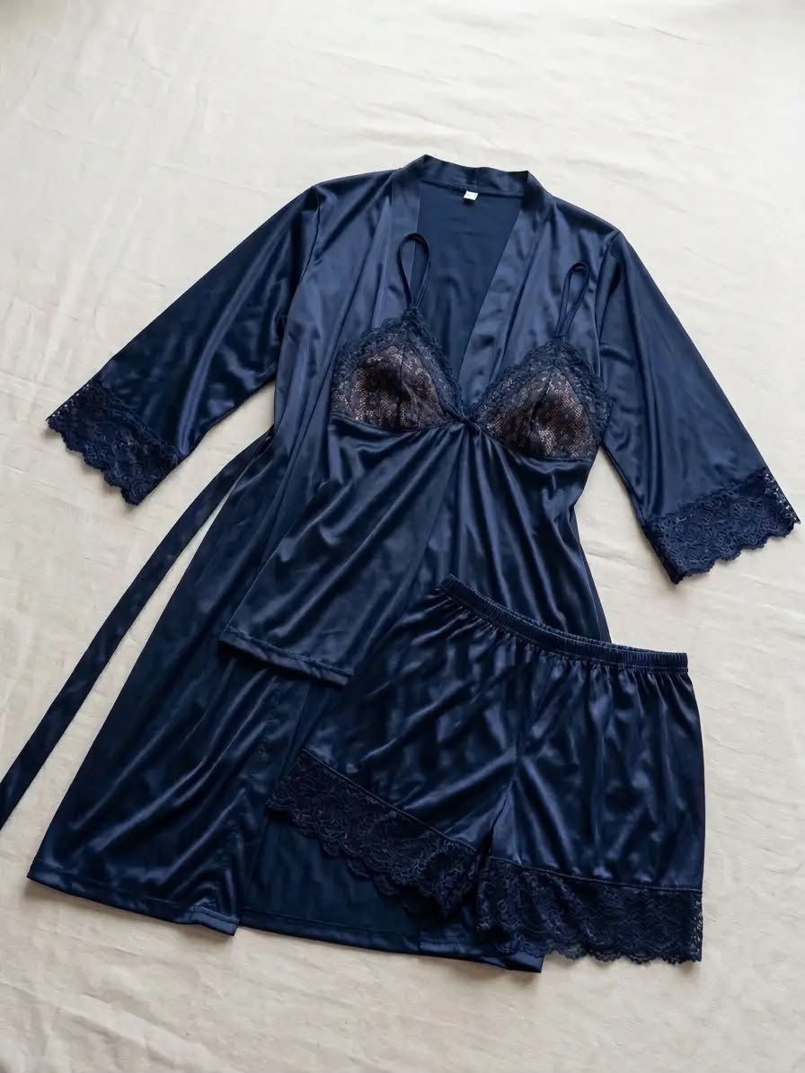 Burgundy Lace Nightwear Set