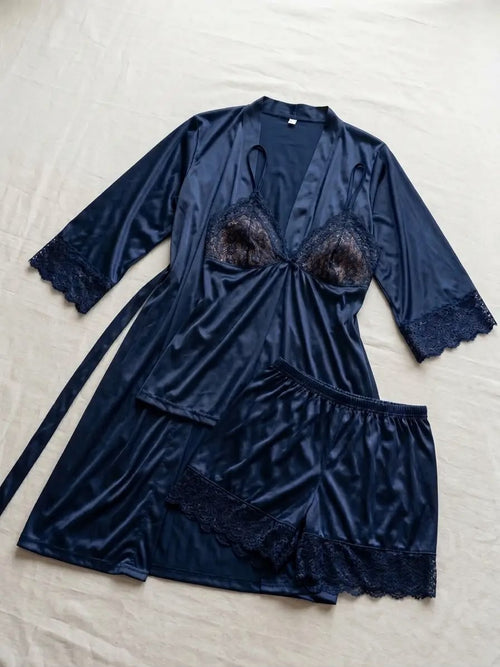 Burgundy Lace Nightwear Set