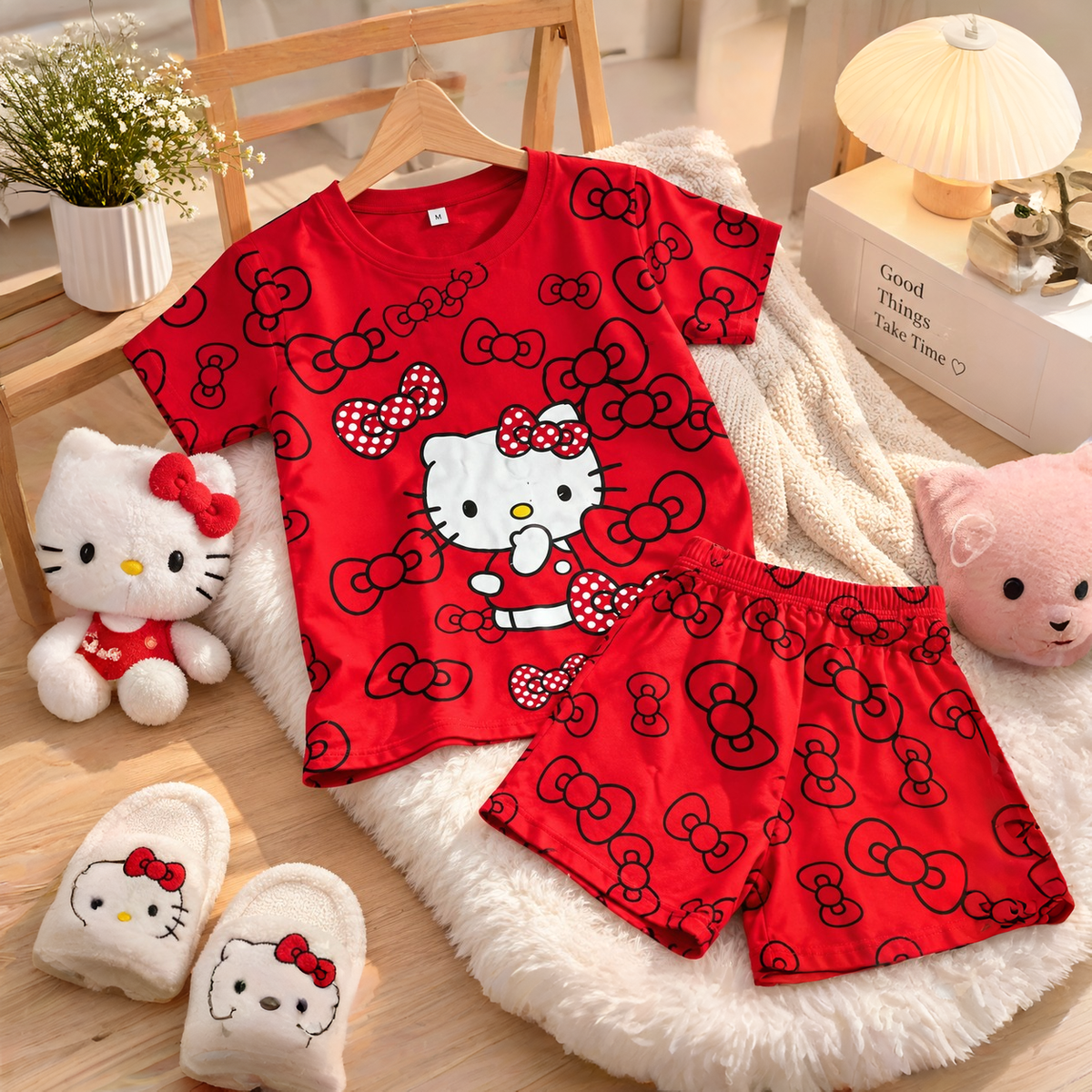 Hello Kitty Pajama Flatlay