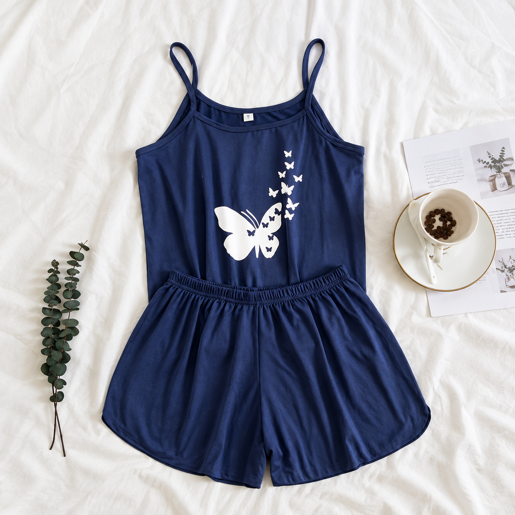 Navy Butterfly Pajama