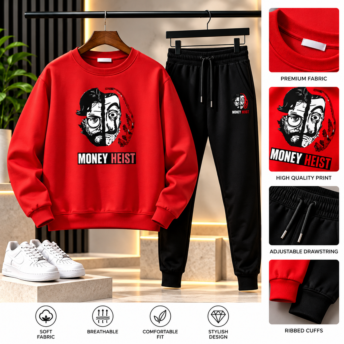 Money Heist Tracksuit Set