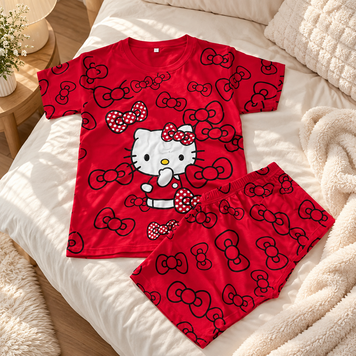 Hello Kitty Pajama Flatlay
