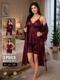 Burgundy Lace Nightwear Set