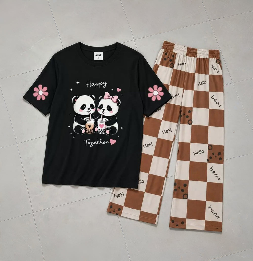 Panda Love Pajama Set